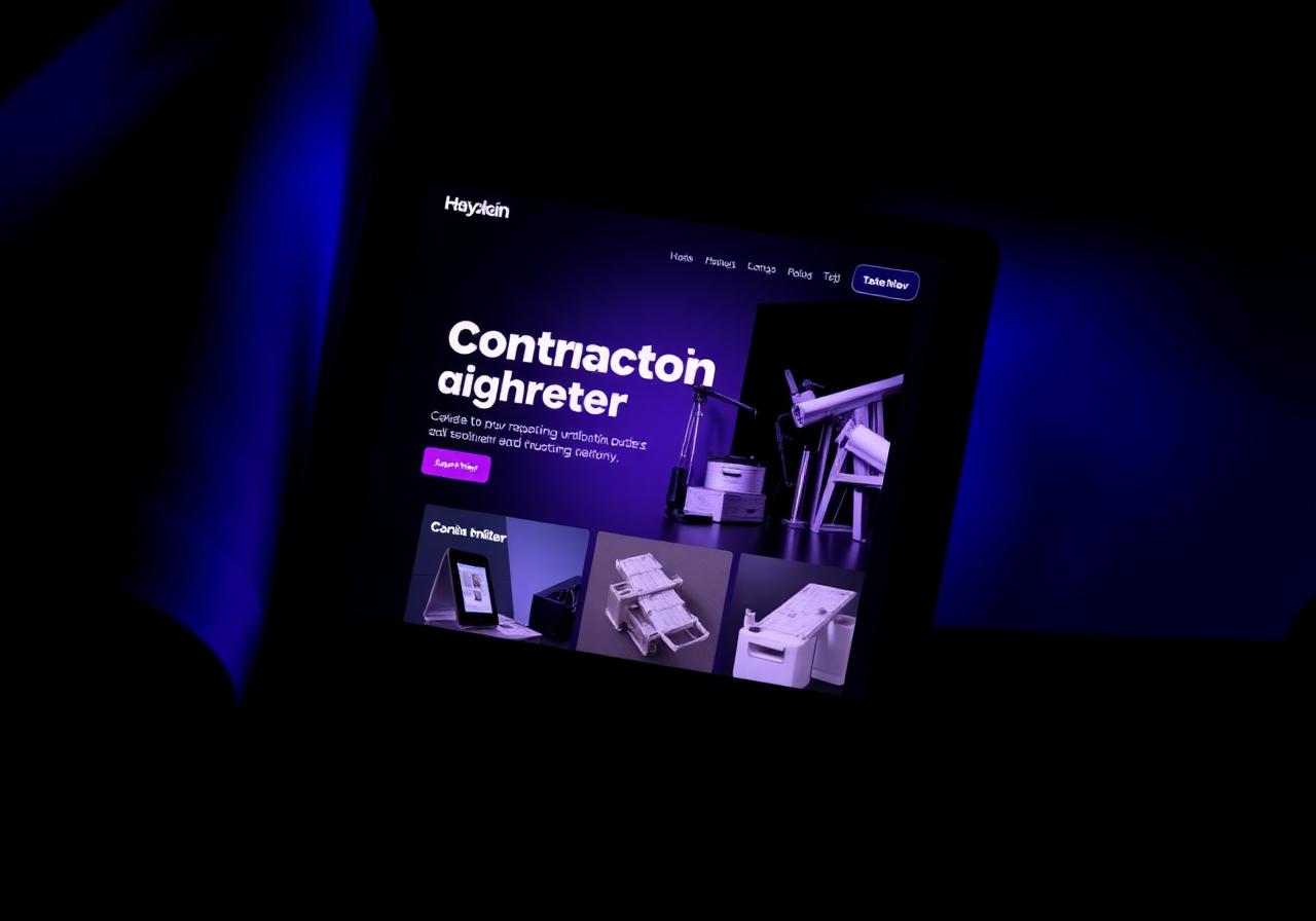 Contractor website mockup