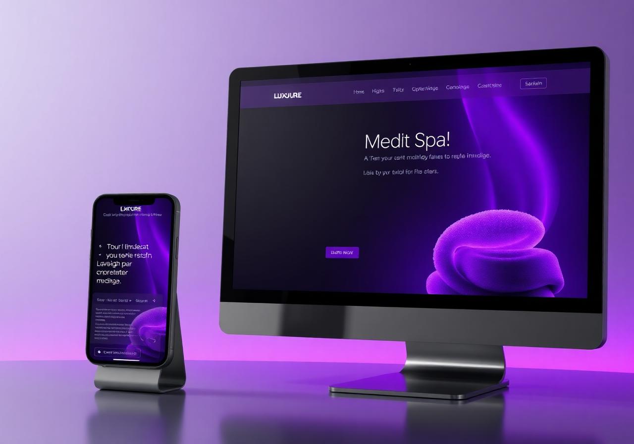 Med spa website mockup